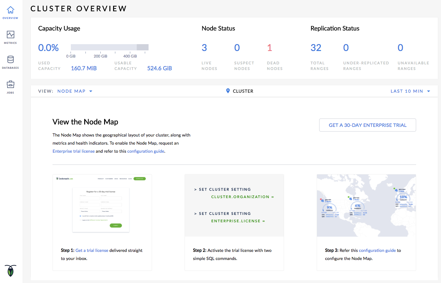 CockroachDB Admin UI